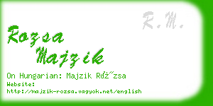 rozsa majzik business card